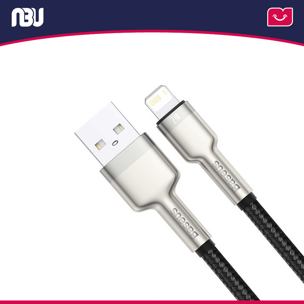 تصویر جدید کابل تبدیل USB-A به لایتنینگ باسئوس مدل CALJK-A1-01m به طول 1 متر