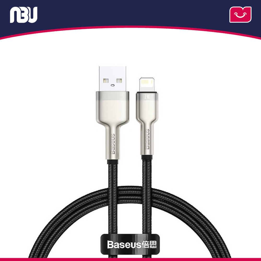 تصویر جدید کابل تبدیل USB-A به لایتنینگ باسئوس مدل CALJK-A1-01m به طول 1 متر